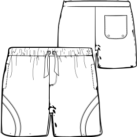 Moldes de confeccion para HOMBRES Shorts Bañador 7924